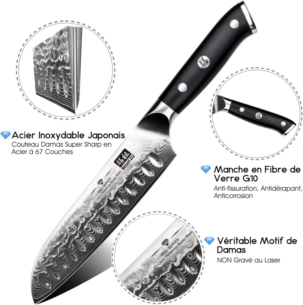 couteau santoku caracteristiques