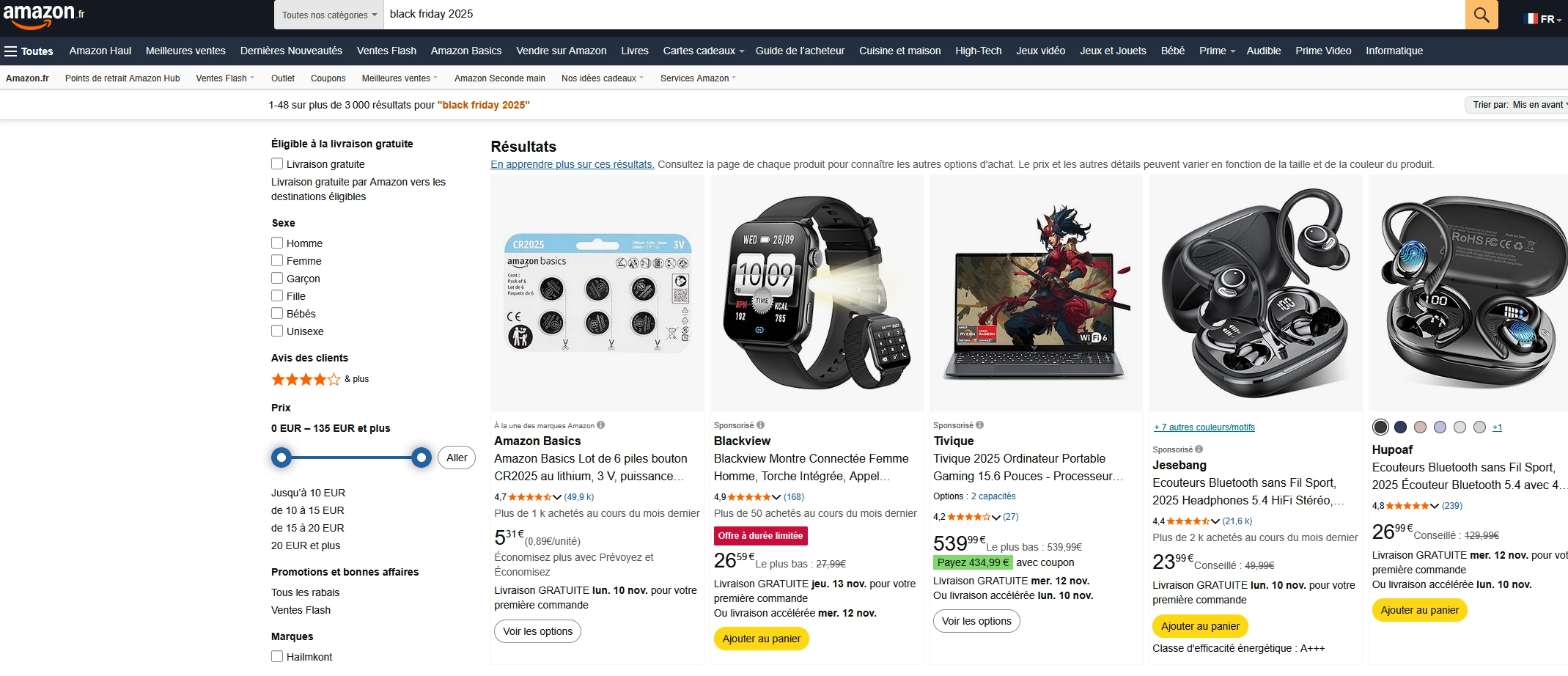 offres amazon black friday 2025